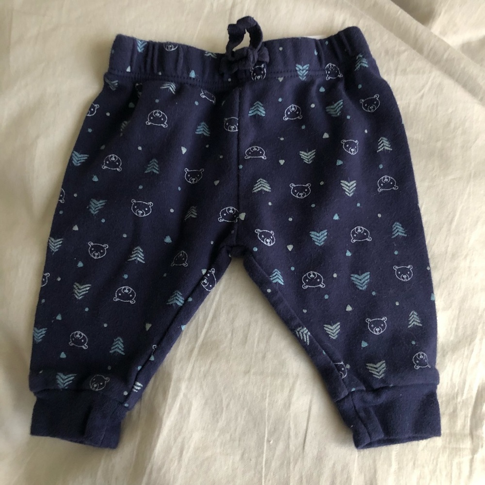Janie & Jack Bear Pants, Blue, 0-3M